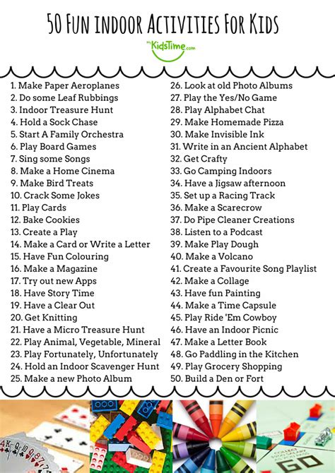50 Fun Indoor Activities for Kids .